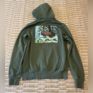 Men’s The North Face Hunting graphic hoodie Size Small in EUC